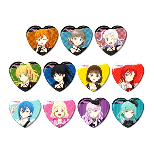 Love Live! Superstar!! Newly Drawn Band ver. Trading Heart Shaped Button Goods - Bache with with Benefits Bonus [NEW]