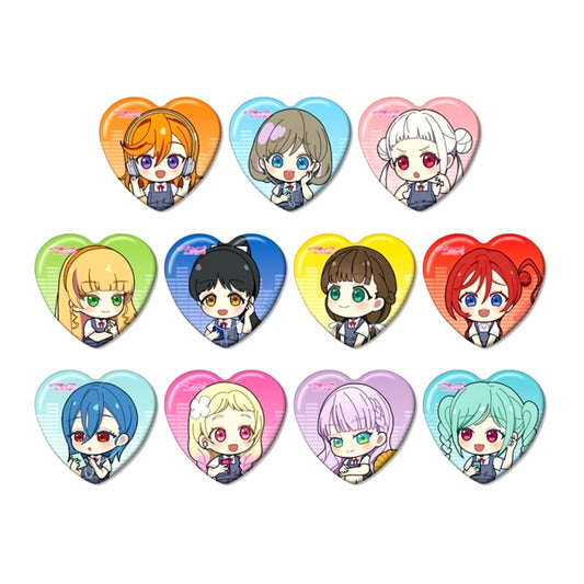 Love Live! Superstar!! Trading Chibi Chara Music ver. Heart Shaped Button Goods - Bache with with Benefits Bonus [NEW]