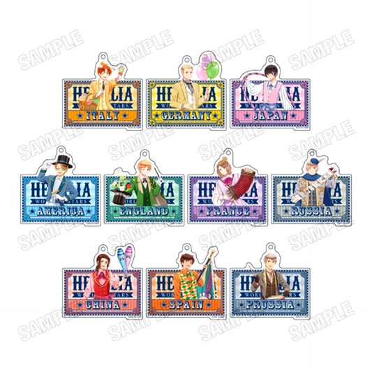 Anime Hetalia World Stars Newly Drawn Acrylic Keychain Collection Goods - Keychain Circus ver. Resale [NEW]