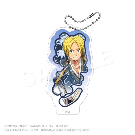 TV Anime SAKAMOTO DAYS BIG Acrylic Name Keychain Round Window ver. Shin Asakura [NEW]