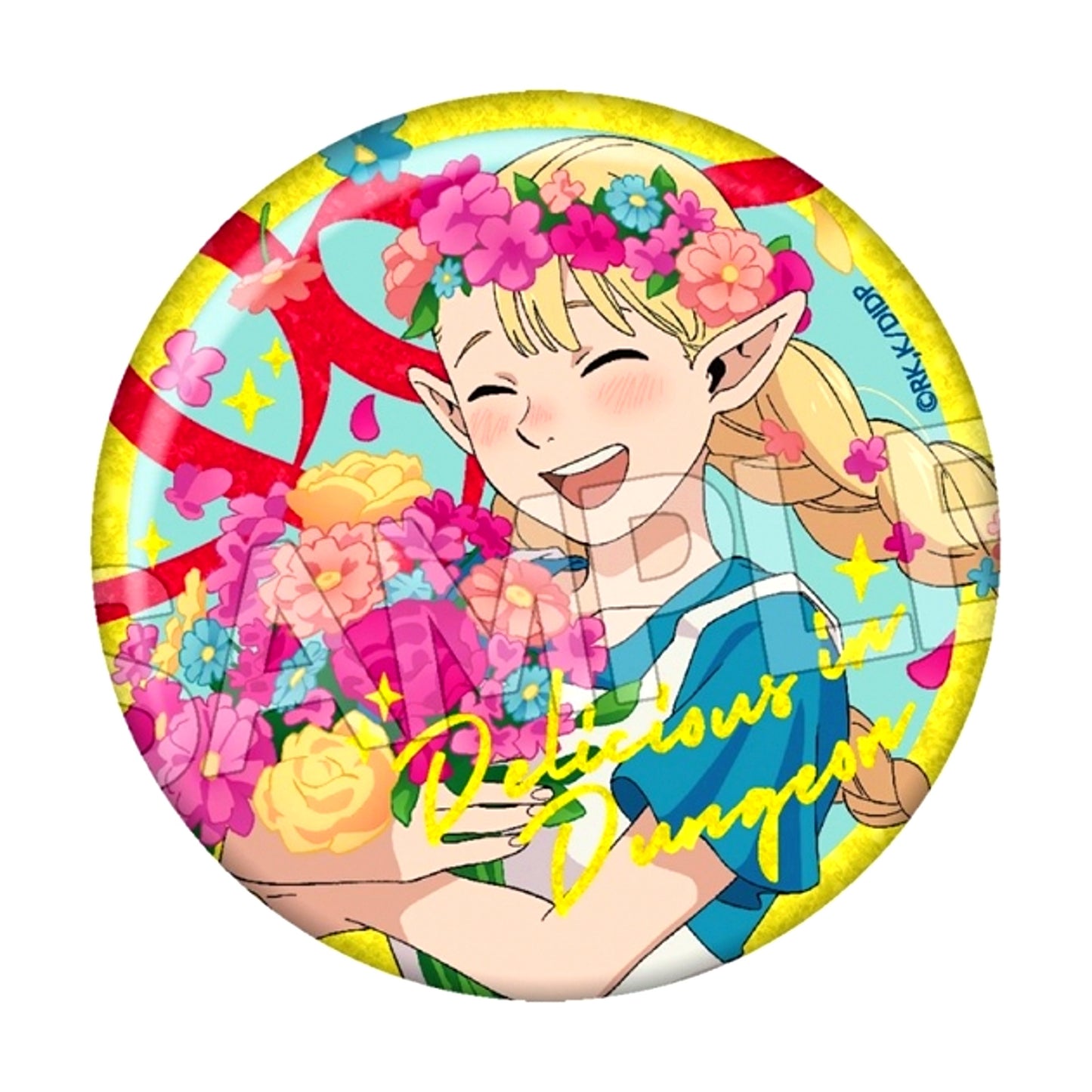 Delicious in Dungeon Flower Crown Glitter Can Badge Marcille [NEW]