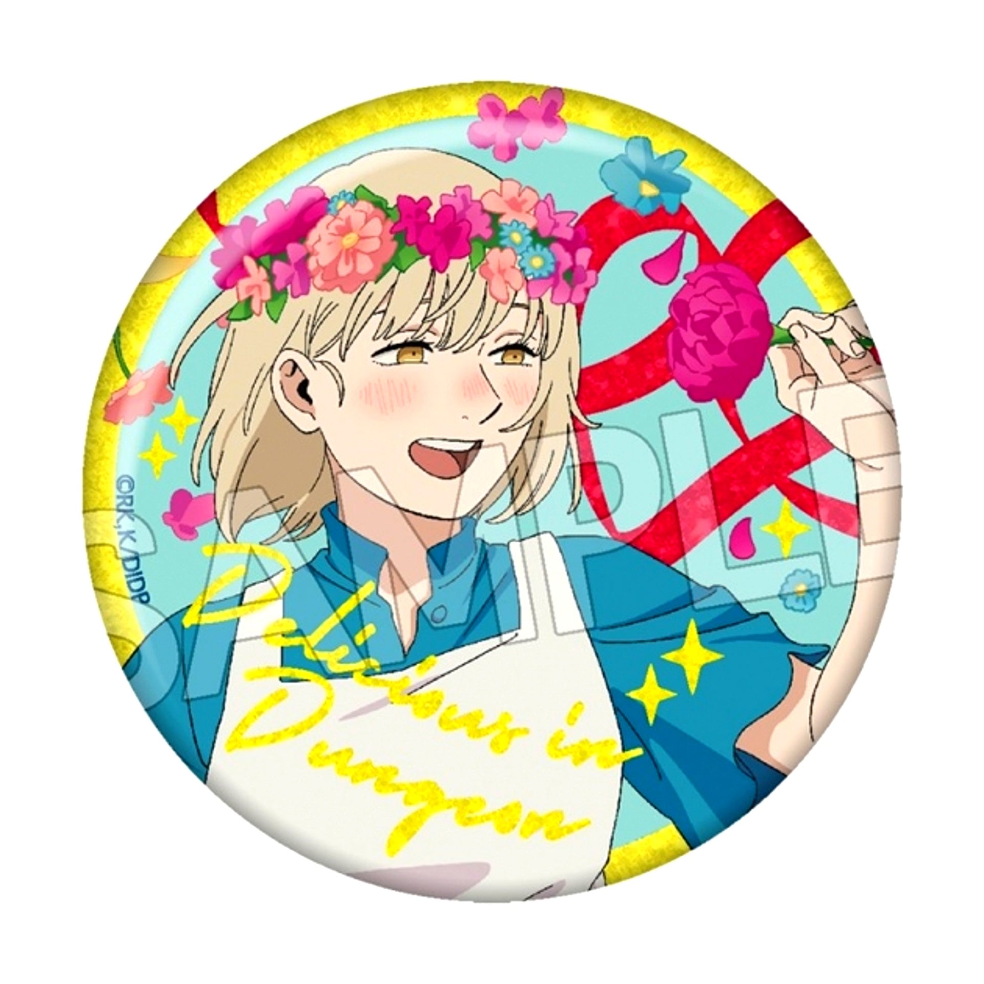 Delicious in Dungeon Flower Crown Glitter Can Badge Falin [NEW]