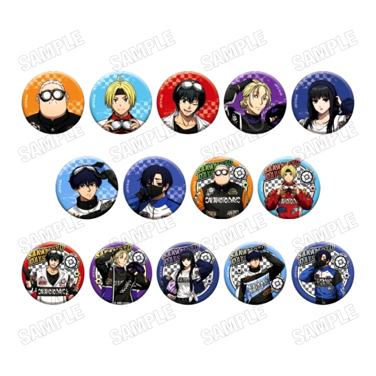 TV Anime SAKAMOTO DAYS Newly Drawn Can Badge Collection (Racer ver.) [NEW]