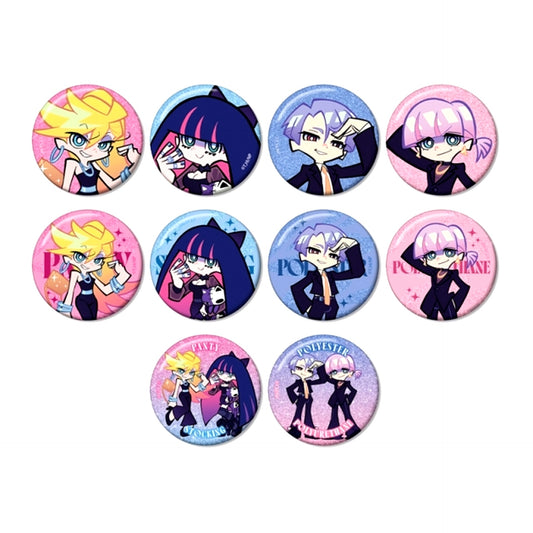 New PANTY & STOCKING with GARTERBELT Newly Drawn Black Dress ver. Trading Glitter Button Goods - Badge with with Benefits Bonus [NEW]