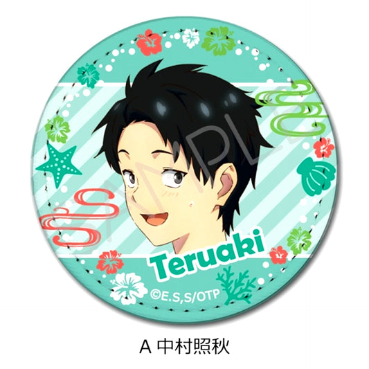 TV Anime "Okitsura: Fell in Love with an Okinawan Girl" Leather Badge (Round) A (Nakamura Teruaki) [NEW]