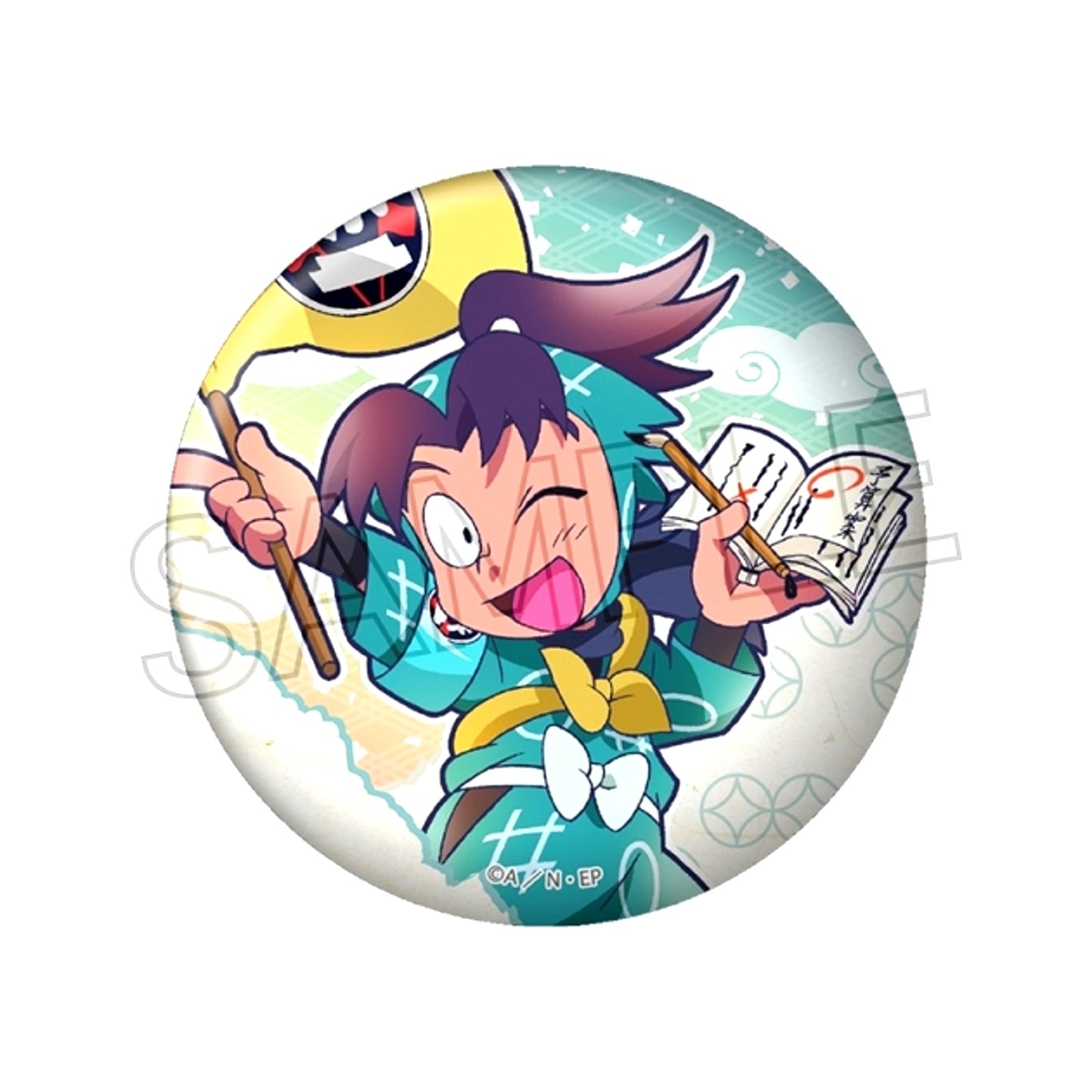 Nintama Rantaro Can Badge -School Trip Executive Committee- Kirimaru Settsuno [NEW]