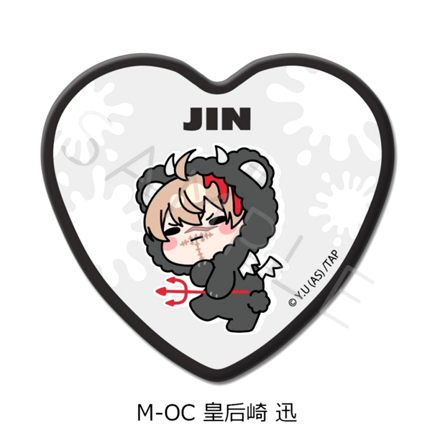 TV Anime Tougen Anki Vol.5 Heart-Shaped Can Badge M-OC (Jin Kougasaki) [NEW]