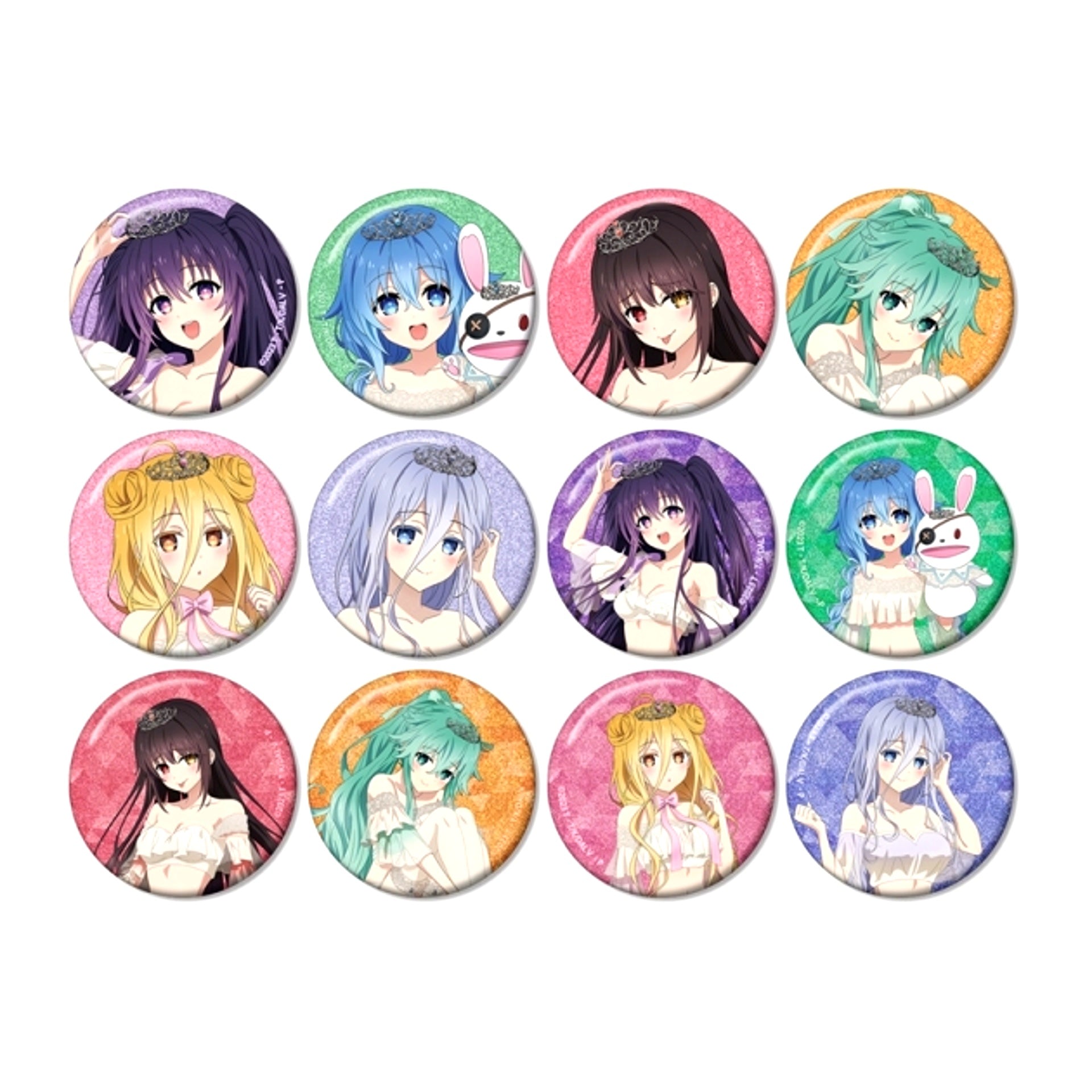 Anime Date A Live V Newly Drawn Princess Throne ver. Trading Glitter Can Badge [NEW]