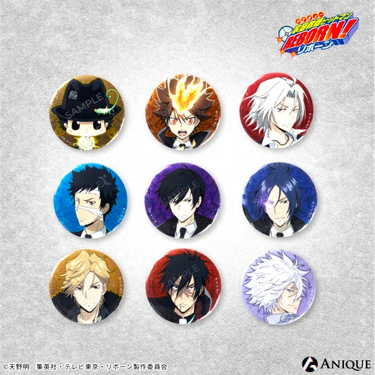 Katekyo Hitman Reborn! Resolve Trading Glitter Can Badge Color (All 9 Types) [NEW]