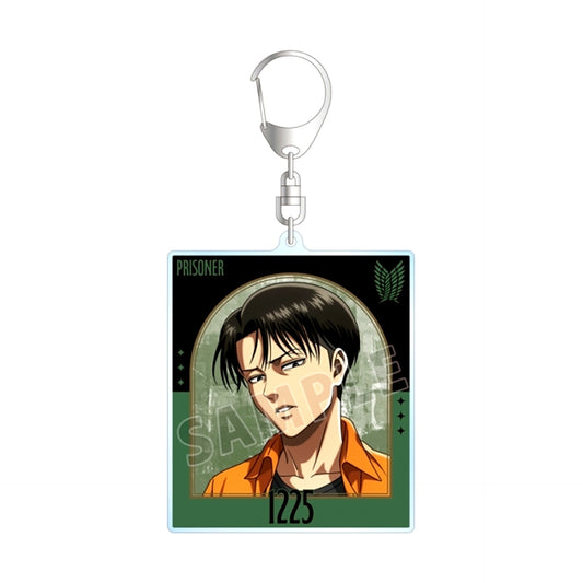 TV Anime Attack on Titan Newly Drawn Levi Prisoner ver. BIG Acrylic Keychain Goods - Keychain animate Advance Sale [NEW]