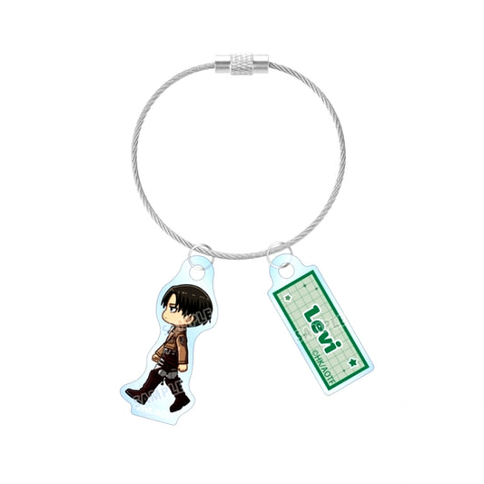 TV Anime Attack on Titan Levi Chibitoko Double Wire Acrylic Keychain Animate Advance Sale [NEW]