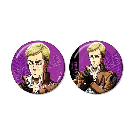 TV Anime Attack on Titan Erwin Set of 2 Buttons Goods - Badge [NEW]