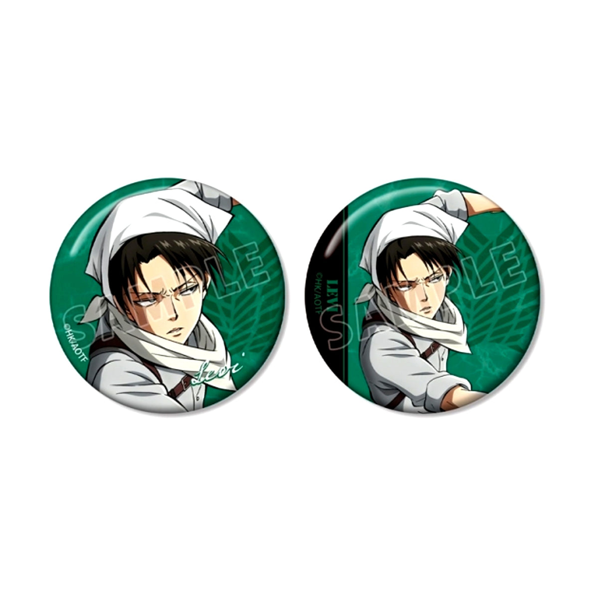 TV Anime Attack on Titan Levi Set of 2 Buttons Goods - Badge [NEW]