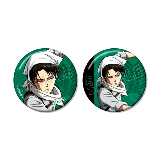 TV Anime Attack on Titan Levi Set of 2 Buttons Goods - Badge [NEW]