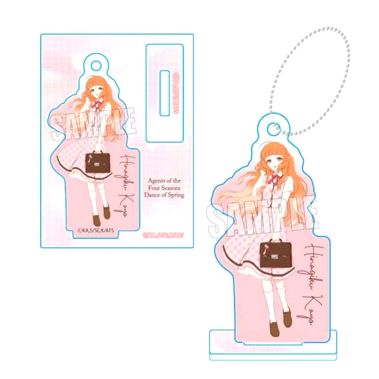 TV Anime Agents of the Four Seasons: Dance of Spring Stand Keychain Hinagiku Kayo School Uniform ver. (Animate Advance Sale) [NEW]