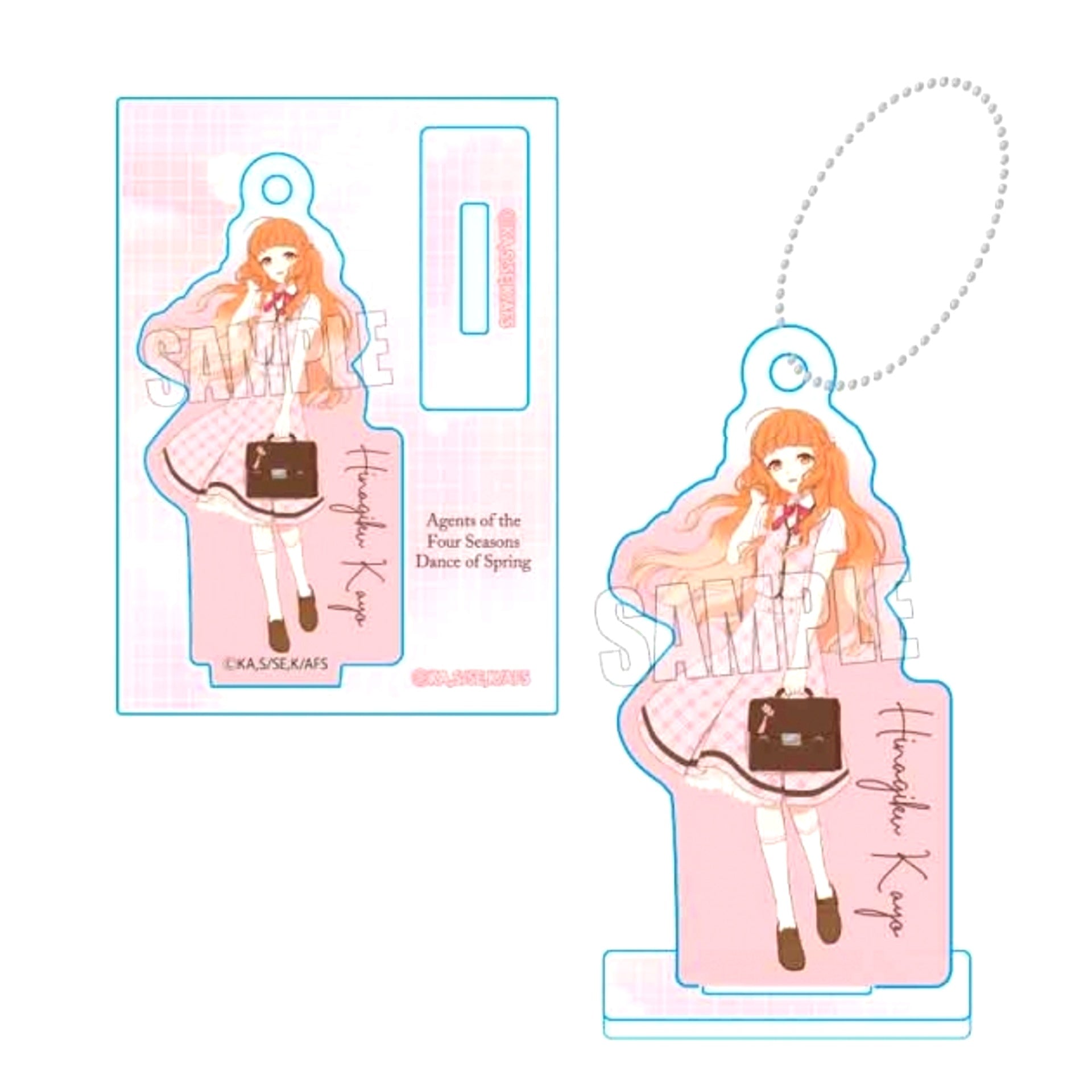 TV Anime Agents of the Four Seasons: Dance of Spring Stand Keychain Hinagiku Kayo School Uniform ver. (Animate Advance Sale) [NEW]