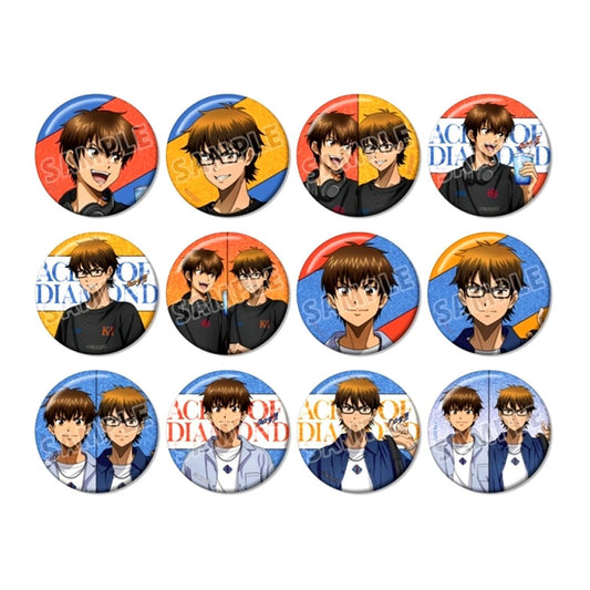 TV Anime Ace of Diamond act II -Second Season- Newly Drawn Plain Clothes ver. Trading Glitter Button Goods - Badge with with Benefits Bonus [NEW]