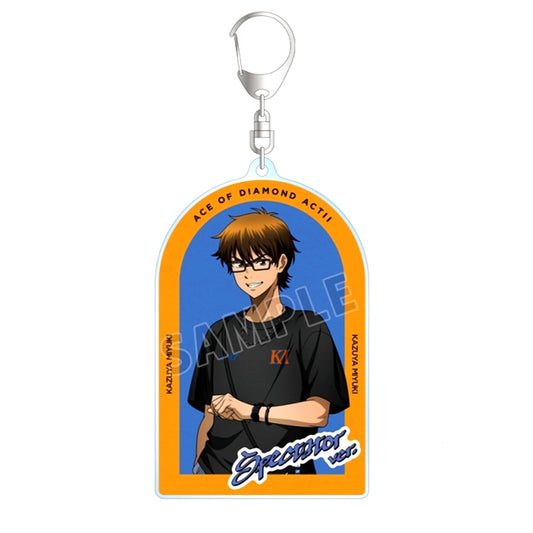 Ace of Diamond act II -Second Season- Newly Drawn Miyuki Kazuya Casual Clothes / Baseball Watching ver. BIG Acrylic Keychain [NEW]