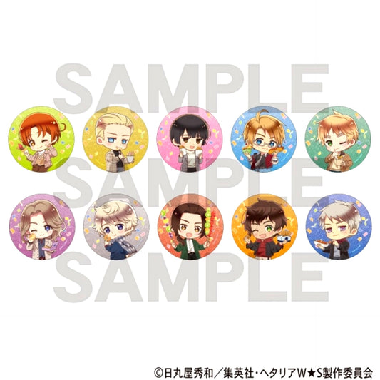 Hetalia World Stars Trading Glitter Can Badge Street Food Gourmet Mini Character [NEW]