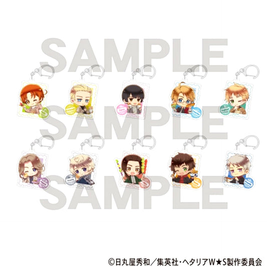 Hetalia World Stars Trading Acrylic Keychain Street Food Gourmet Mini Character [NEW]