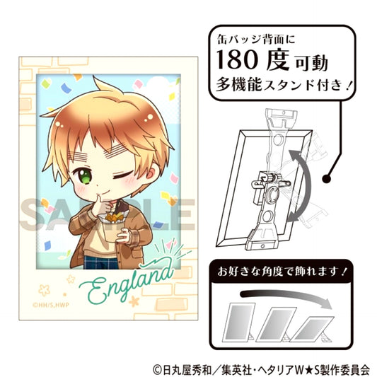 Hetalia World Stars Art Can Badge England Street Food Gourmet Mini Character [NEW]