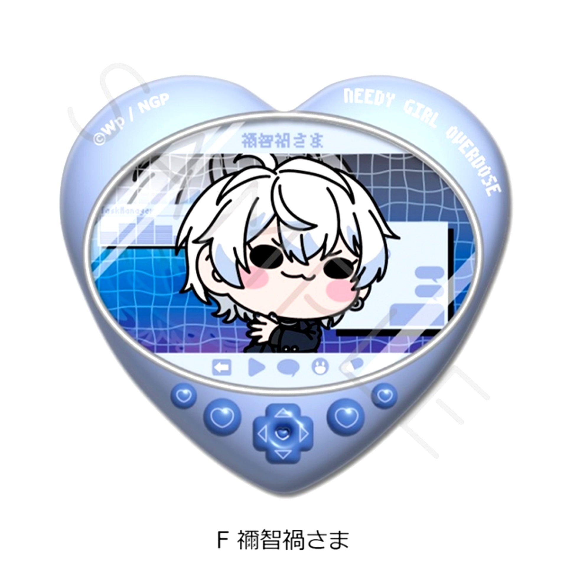 Anime NEEDY GIRL OVERDOSE Heart-Shaped Can Badge F (Nechika-sama) [NEW]