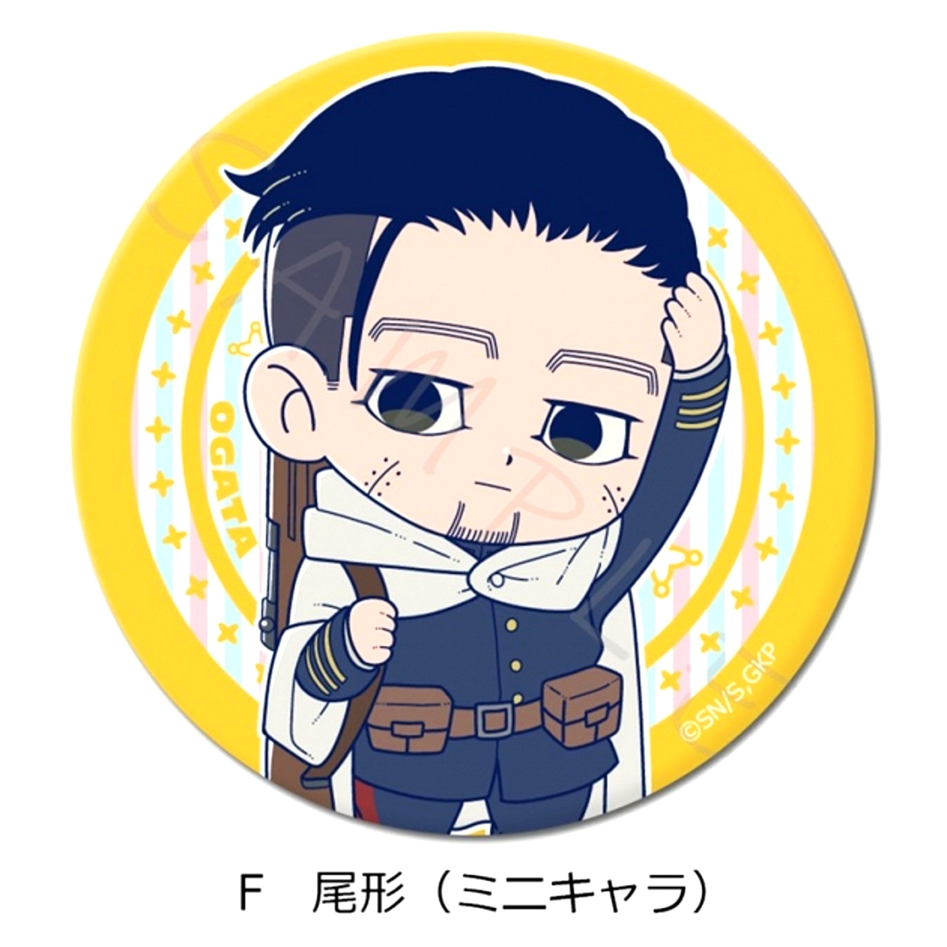 TV Anime Golden Kamuy 3way Button F Ogata (Mini Character) Goods - Badge Resale [NEW]
