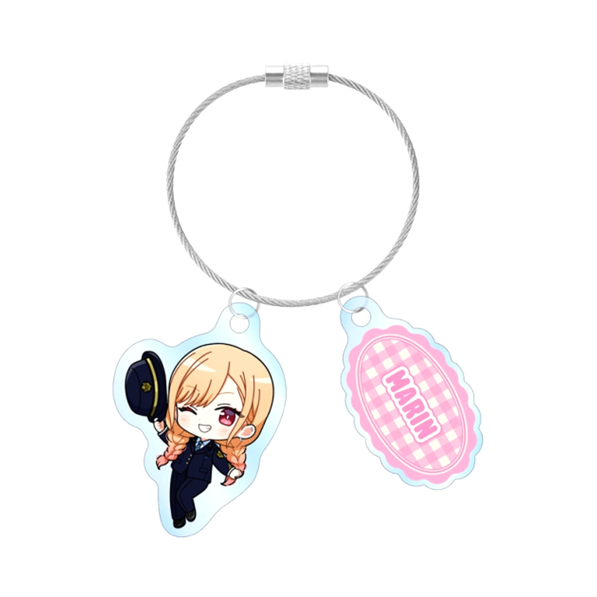 TV Anime My Dress-Up Darling Season 2 Marin Kitagawa Chibi Character Station Staff ver. Double Wire Acrylic Keychain [NEW]