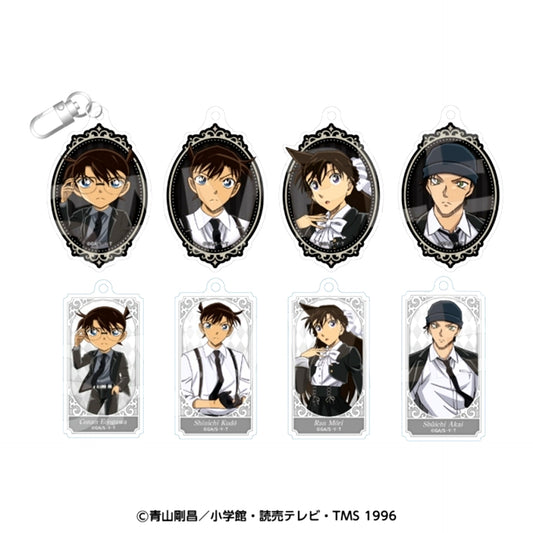 Detective Conan Acrylic Keychain Collection (Monochrome 2) All 8 Types Goods - Keychain [NEW]