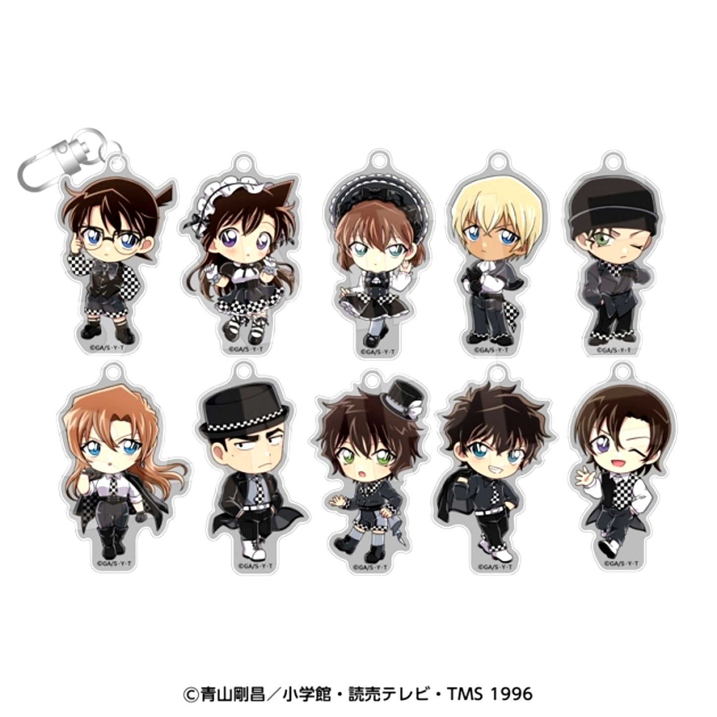 Detective Conan Acrylic Keychain Collection (Goth Checkmate) All 10 Types [NEW]