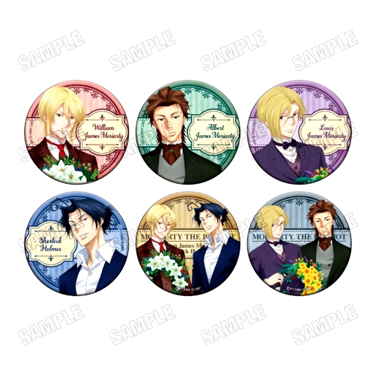 TV Anime Moriarty the Patriot Newly Drawn Button Collection Goods - Badge Resale [NEW]