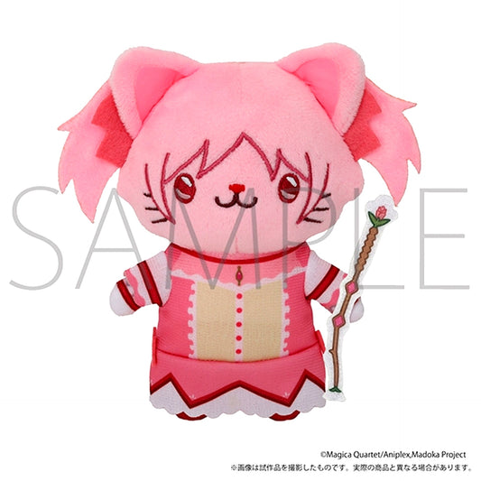 Puella Magi Madoka Magica withCAT Plush Keychain Plus with Eye Mask / Kaname Madoka [NEW]