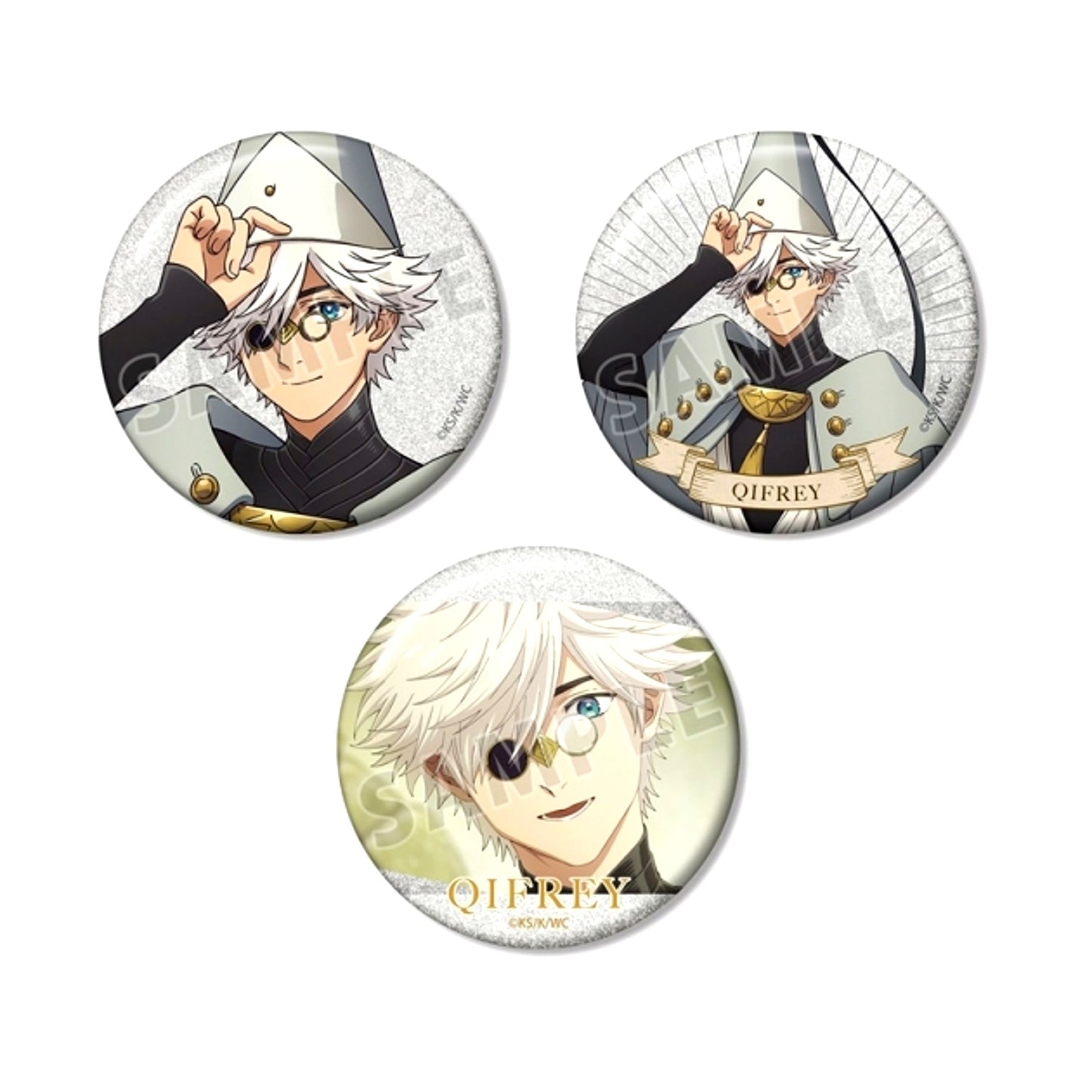 TV Anime Witch Hat Atelier Qifrey Glitter Can Badge Set of 3 [NEW]