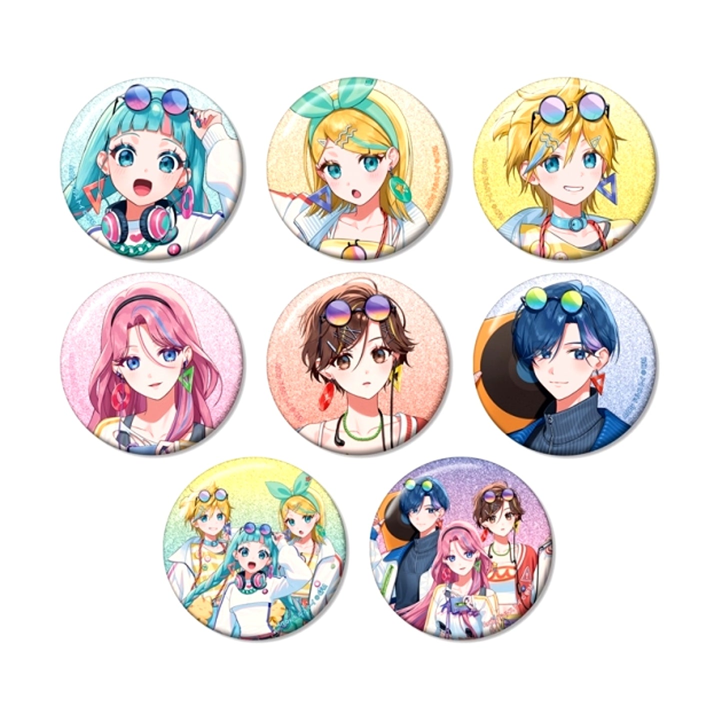 Hatsune Miku Newly Drawn City Pop Ver. Art by Dolstoy Trading Glitter Can Badge [NEW]