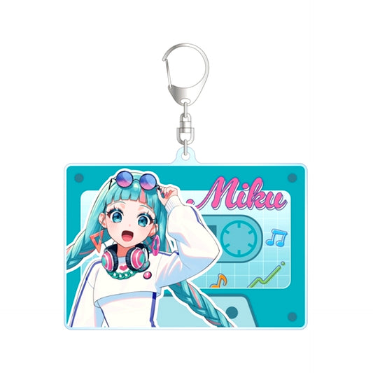 Hatsune Miku Newly Drawn Hatsune Miku City Pop ver. Art by Dorusutoi BIG Acrylic Keychain [NEW]