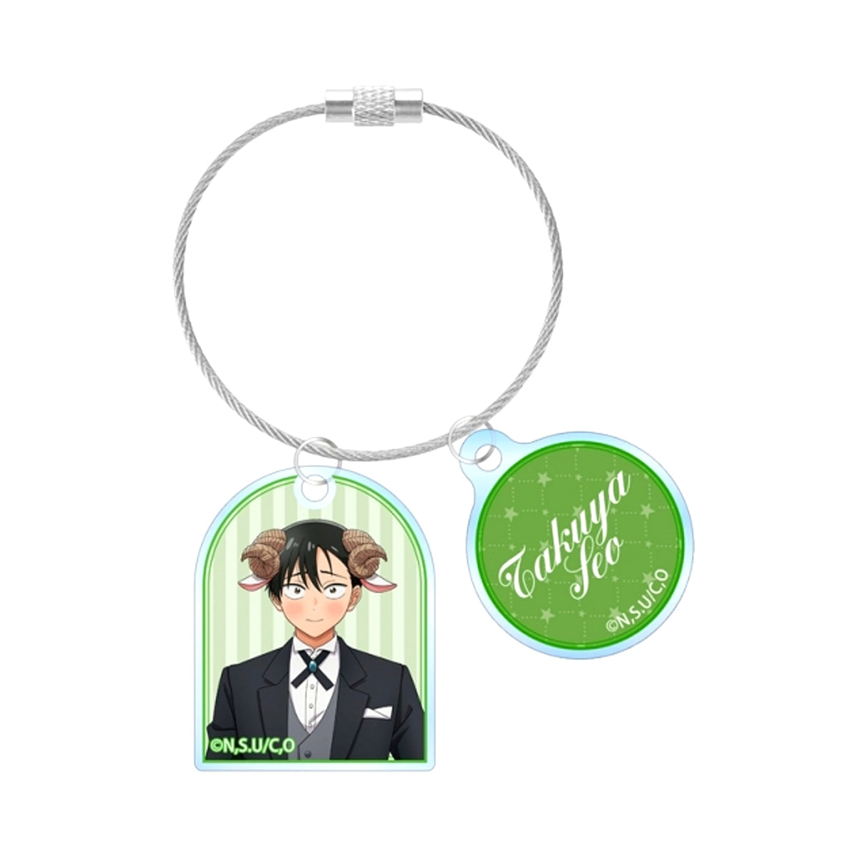 Anime Gals Can't Be Kind to Otaku!? Newly Drawn Seo Takuya Animal Butler Maid ver. Double Wire Acrylic Keychain [NEW]