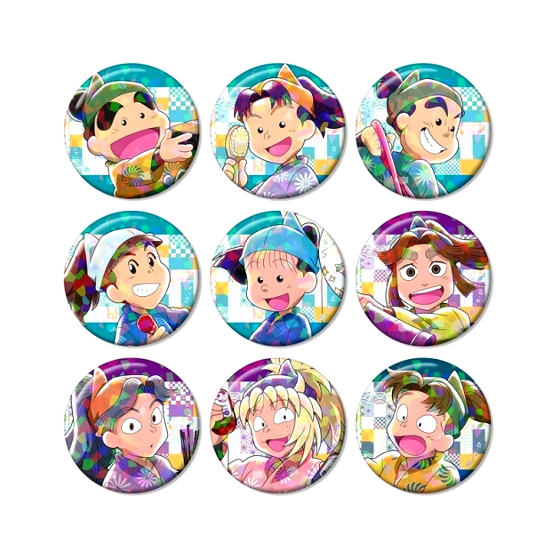 Nintama Rantaro Newly Drawn Everyone Doing Business ver. Vol.2 Trading Hologram Can Badge ver.B (with Bonus) [NEW]