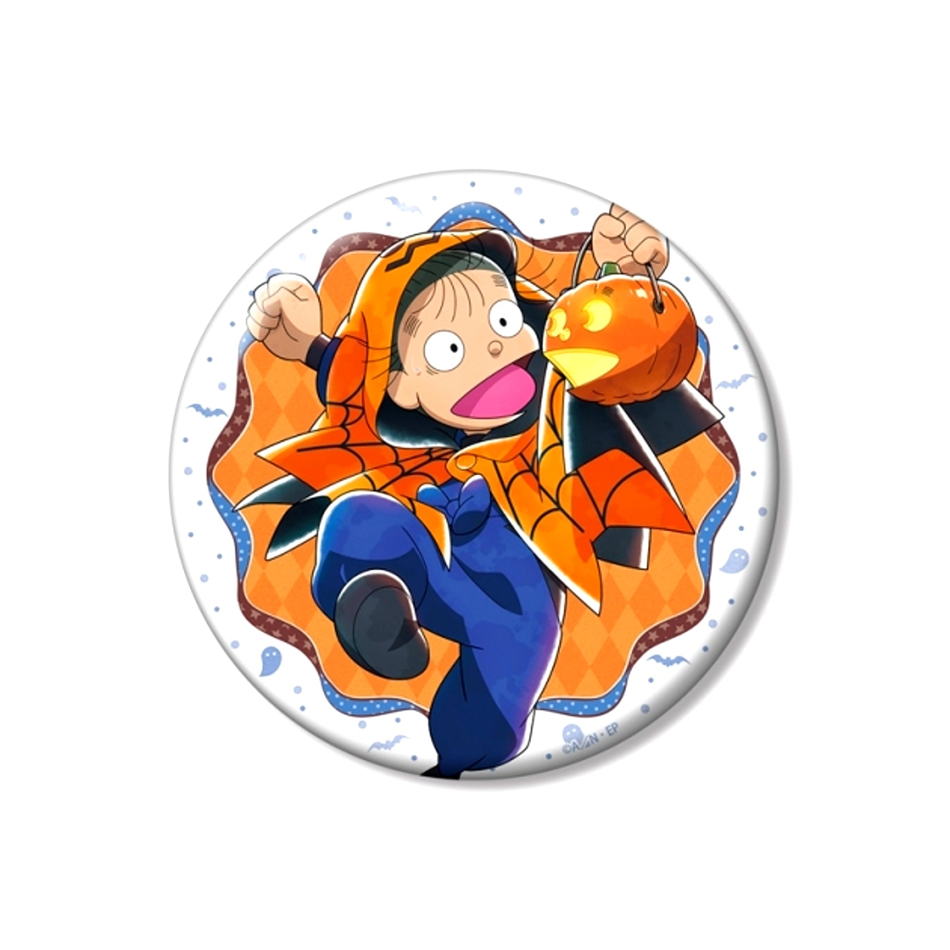 Nintama Rantaro Newly Drawn Shirobee Tokitomo Trip or Sweet Chapter ver. 100mm Can Badge [NEW]