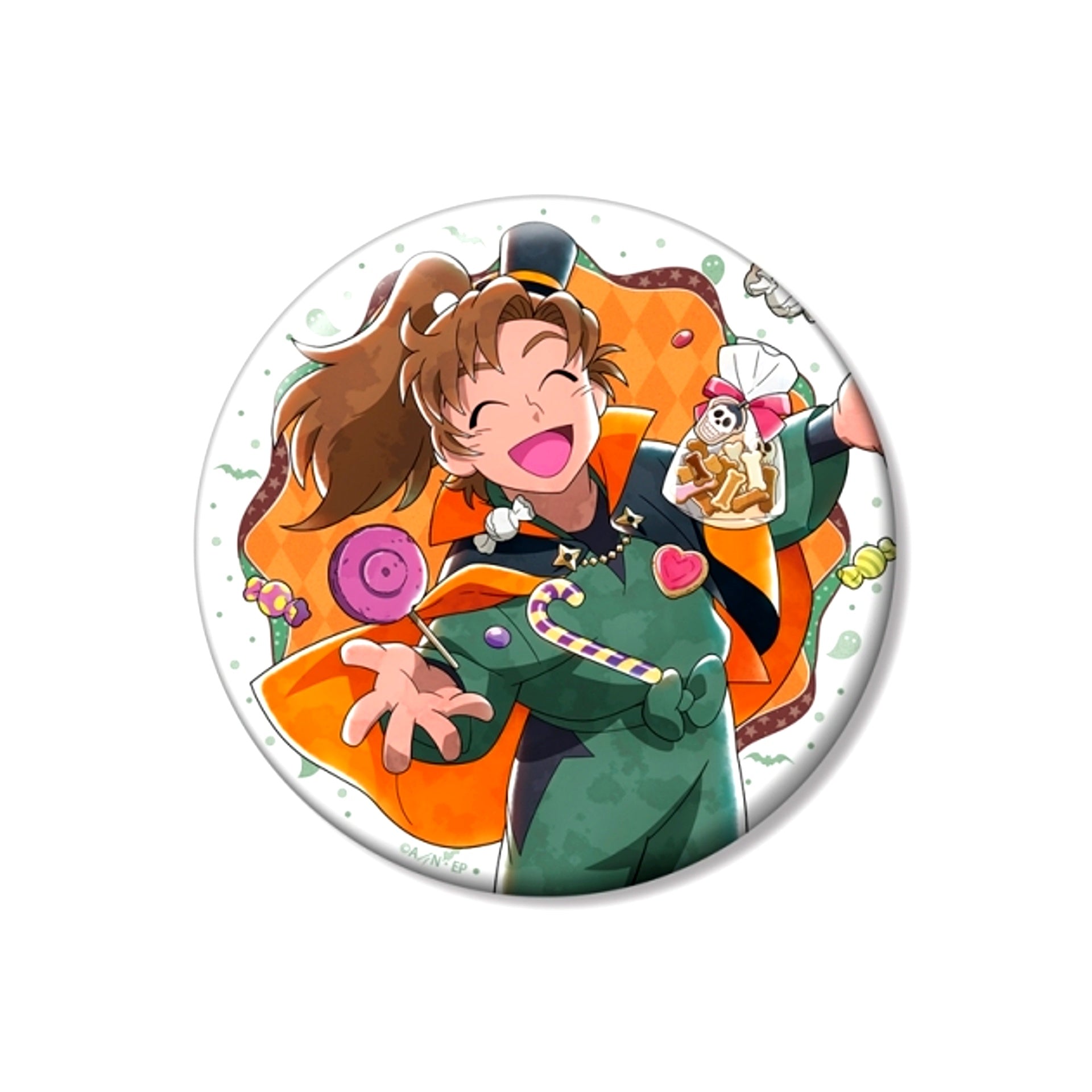 Nintama Rantaro Newly Drawn Isaku Zenpouji Trip or Sweet Chapter ver. 100mm Can Badge (Animate Advance Sale) [NEW]