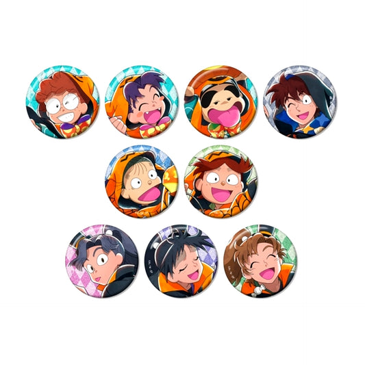 Nintama Rantaro Newly Drawn Trip or Sweet no Dan ver. Trading Glitter Can Badge (with Animate Bonus) (Animate Limited) [NEW]