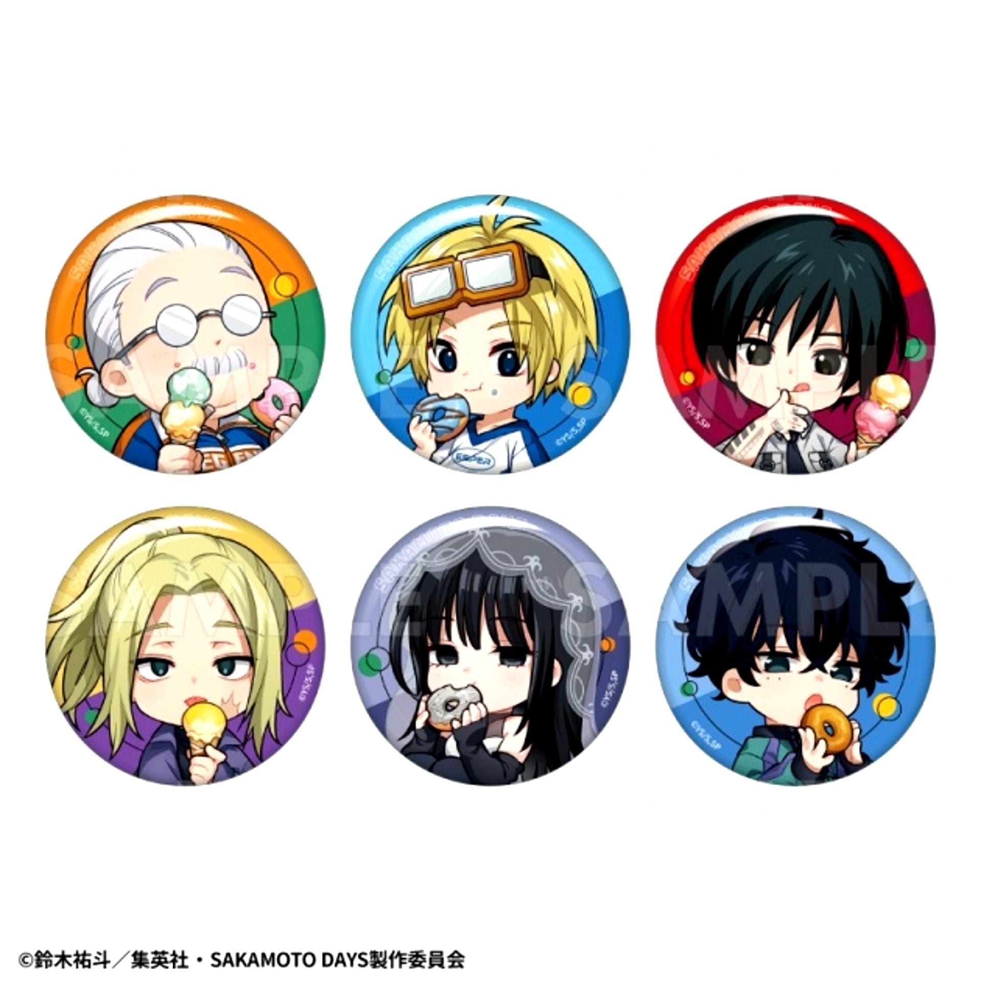 TV Anime SAKAMOTO DAYS Chibi Chara ver. Random Button Goods - Badge Y2K [NEW]