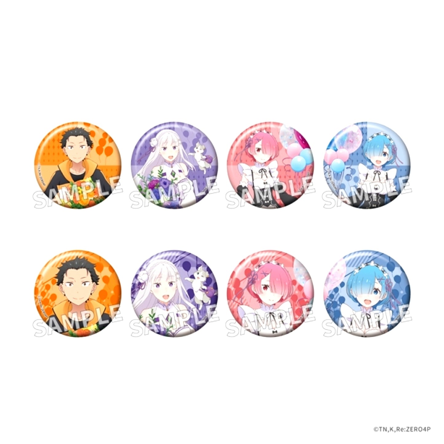 Re:ZERO -Starting Life in Another World- Trading Can Badge Flower & Balloon ver. [NEW]