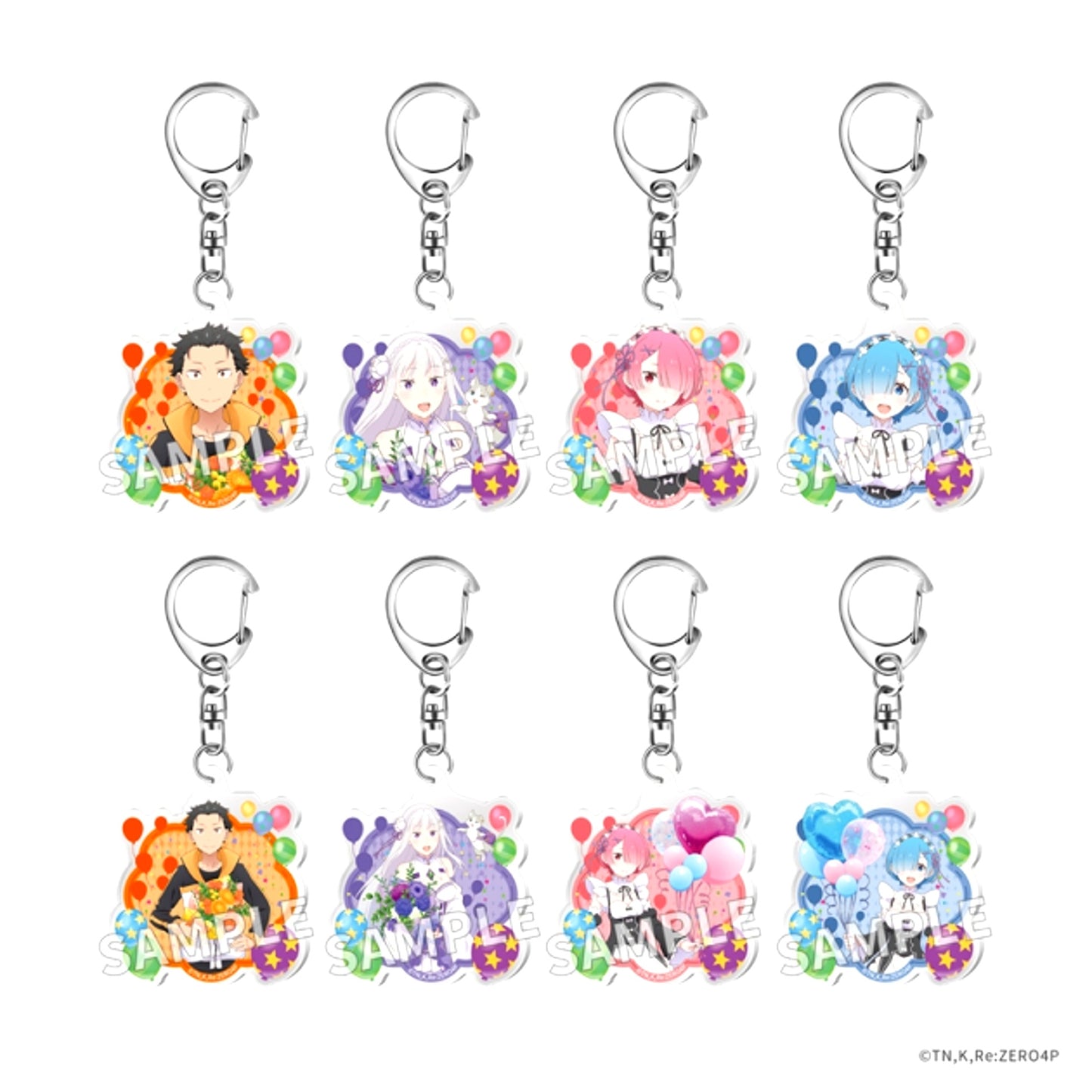 Re:ZERO -Starting Life in Another World- Trading Acrylic Keychain Flower & Balloon ver. [NEW]