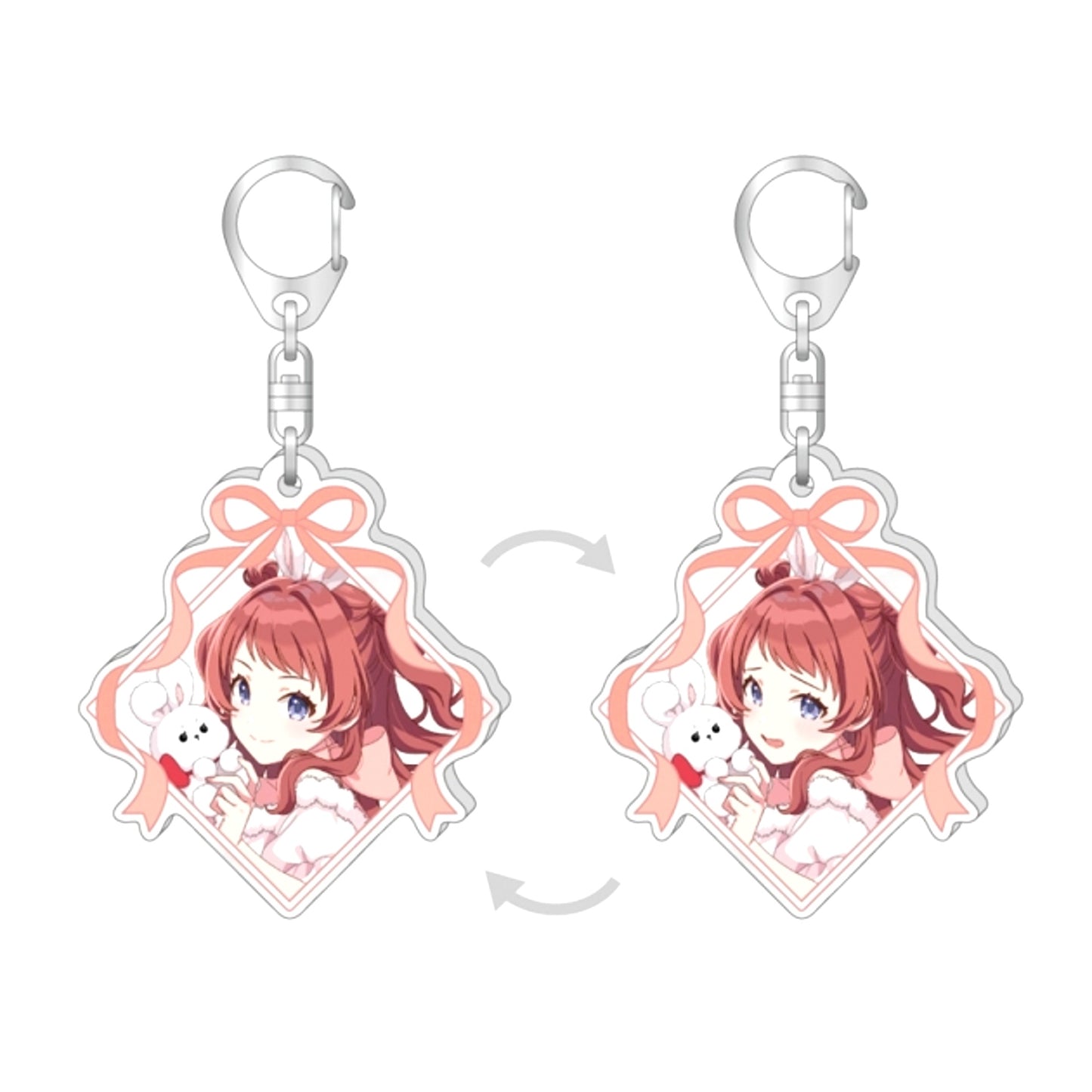 Gakuen Idolmaster Lenticular Keychain Lady Rabbit / Saki Hanami Goods - Keychain [NEW]