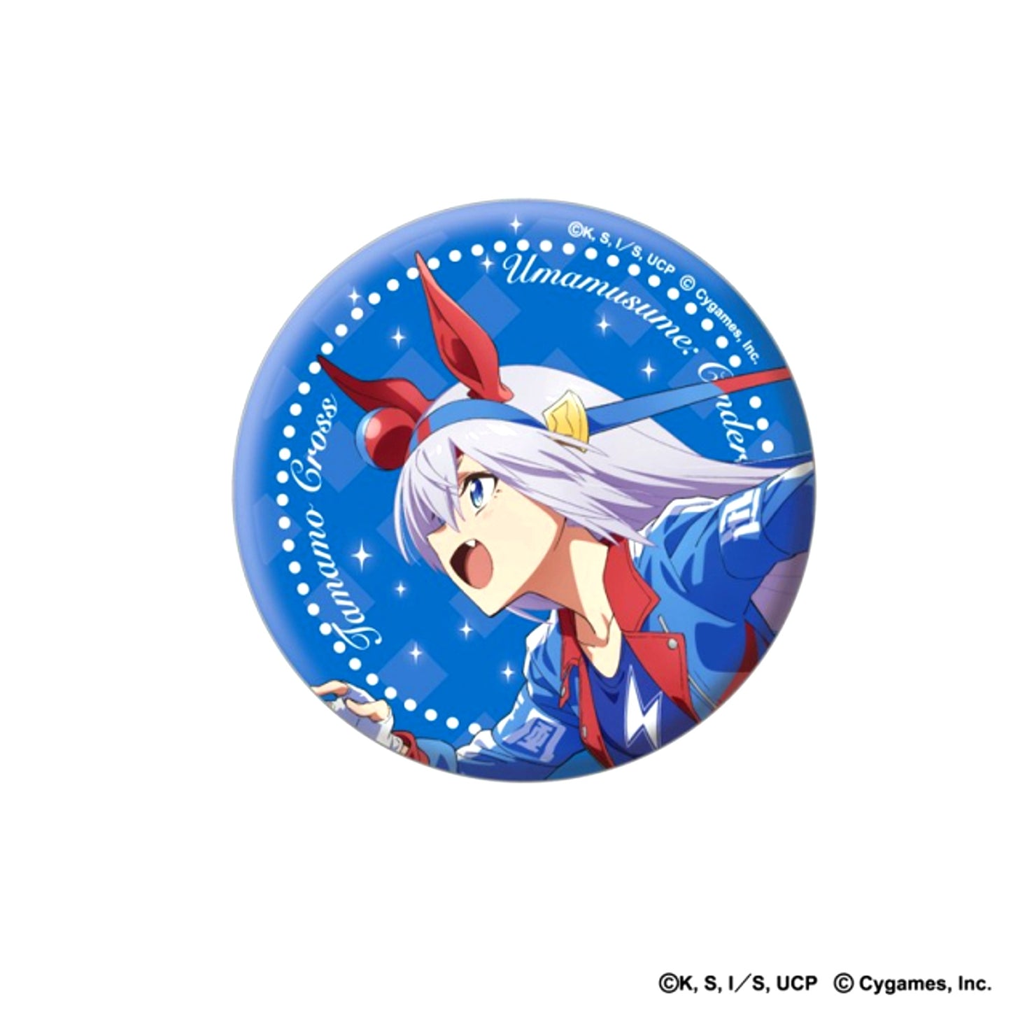 Anime Uma Musume Cinderella Gray 75mm Aurora Button Tamamo Cross Goods - Badge [NEW]