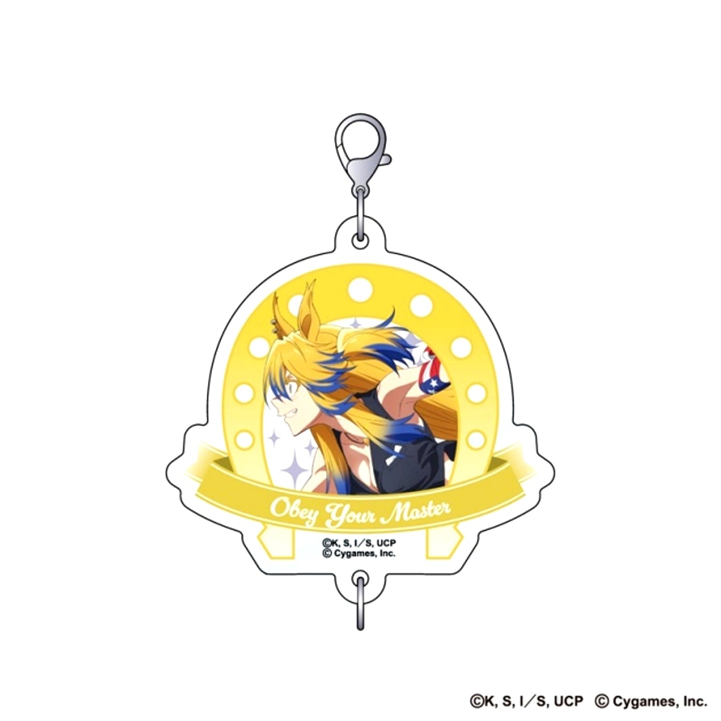 Anime Umamusume: Cinderella Gray Connecting Hologram Acrylic Keychain Obey Your Master [NEW]