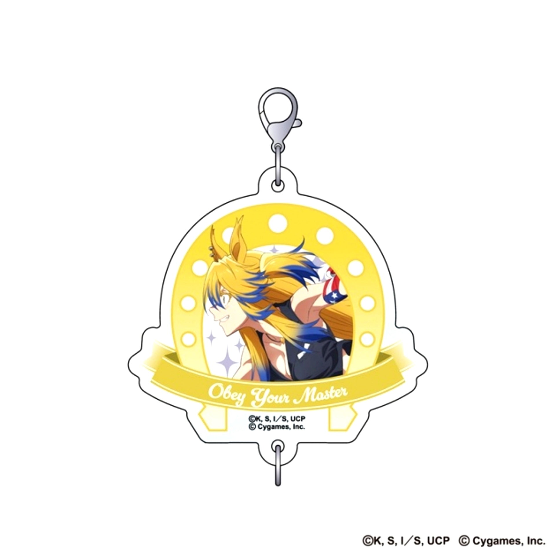 Anime Umamusume: Cinderella Gray Connecting Hologram Acrylic Keychain Obey Your Master [NEW]