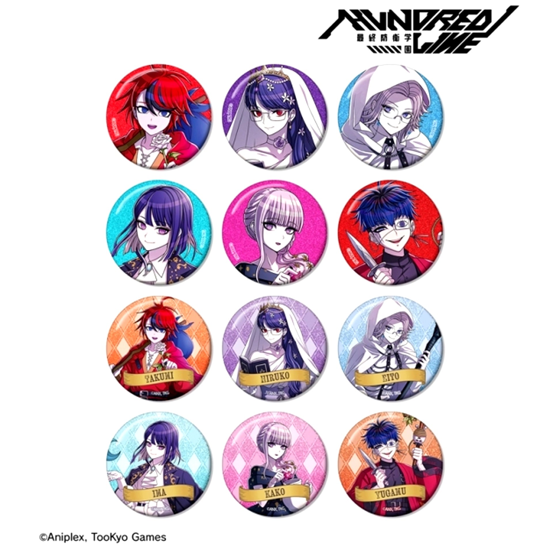 HUNDRED LINE -Last Defense Academy- Newly Drawn Tarot ver. Trading Glitter Can Badge (with Animate Bonus) (Animate Advance Sale) [NEW]
