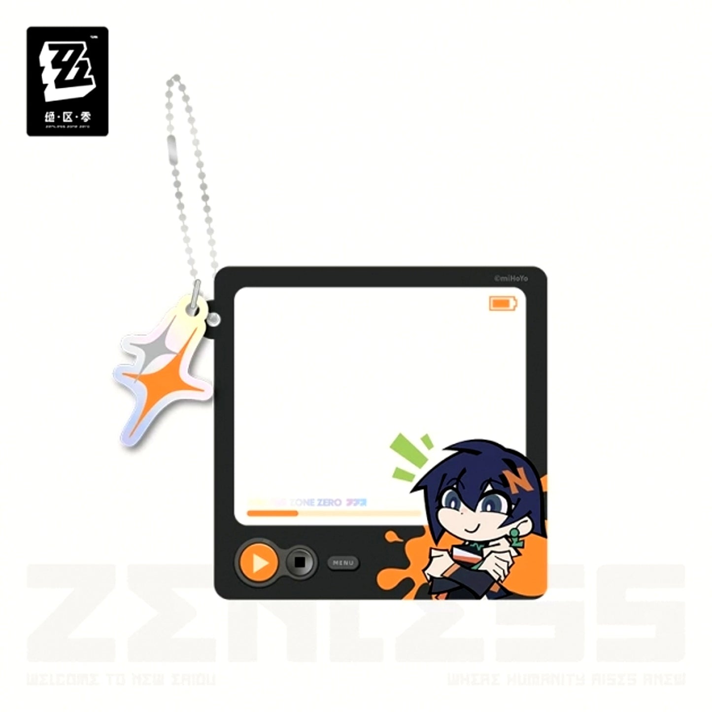 Zenless Zone Zero Amusement Park Radiant Moments Series 25Fes Chibi Character Stamp Acrylic Keychain Rin [NEW]