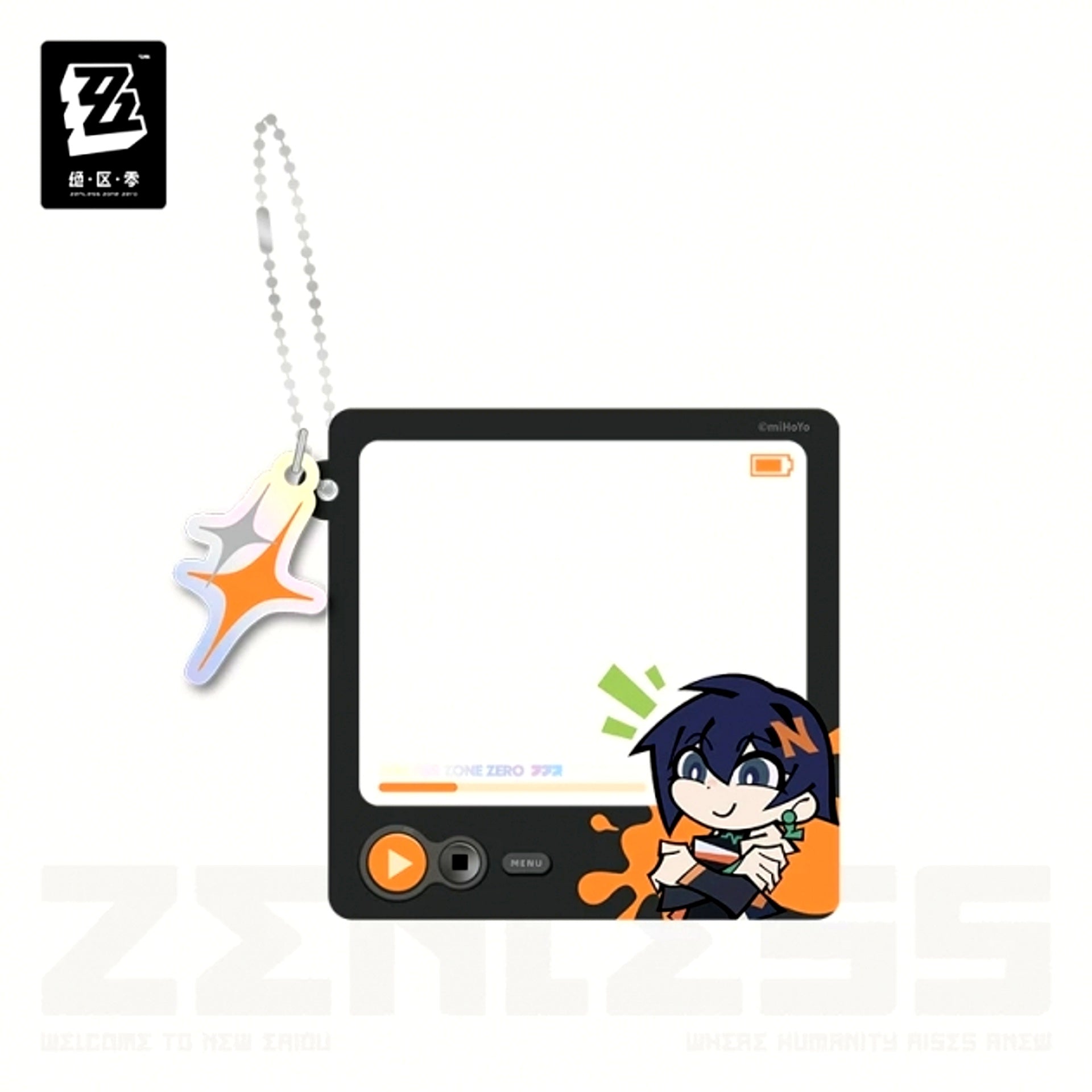Zenless Zone Zero Amusement Park Radiant Moments Series 25Fes Chibi Character Stamp Acrylic Keychain Rin [NEW]
